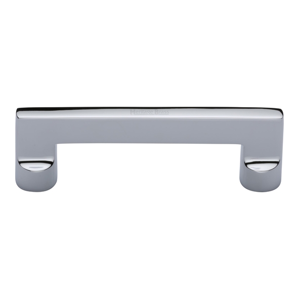 C0345 96-PC • 096 x 115 x 35mm • Polished Chrome • Heritage Brass Trident Cabinet Pull Handle